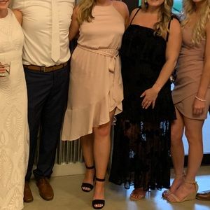 Light pink high low express dress